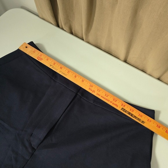 Boden Womens Culottes Size 14R Navy Blue Wide Leg Stretch Crop Pants Minimalist - Picture 8 of 13